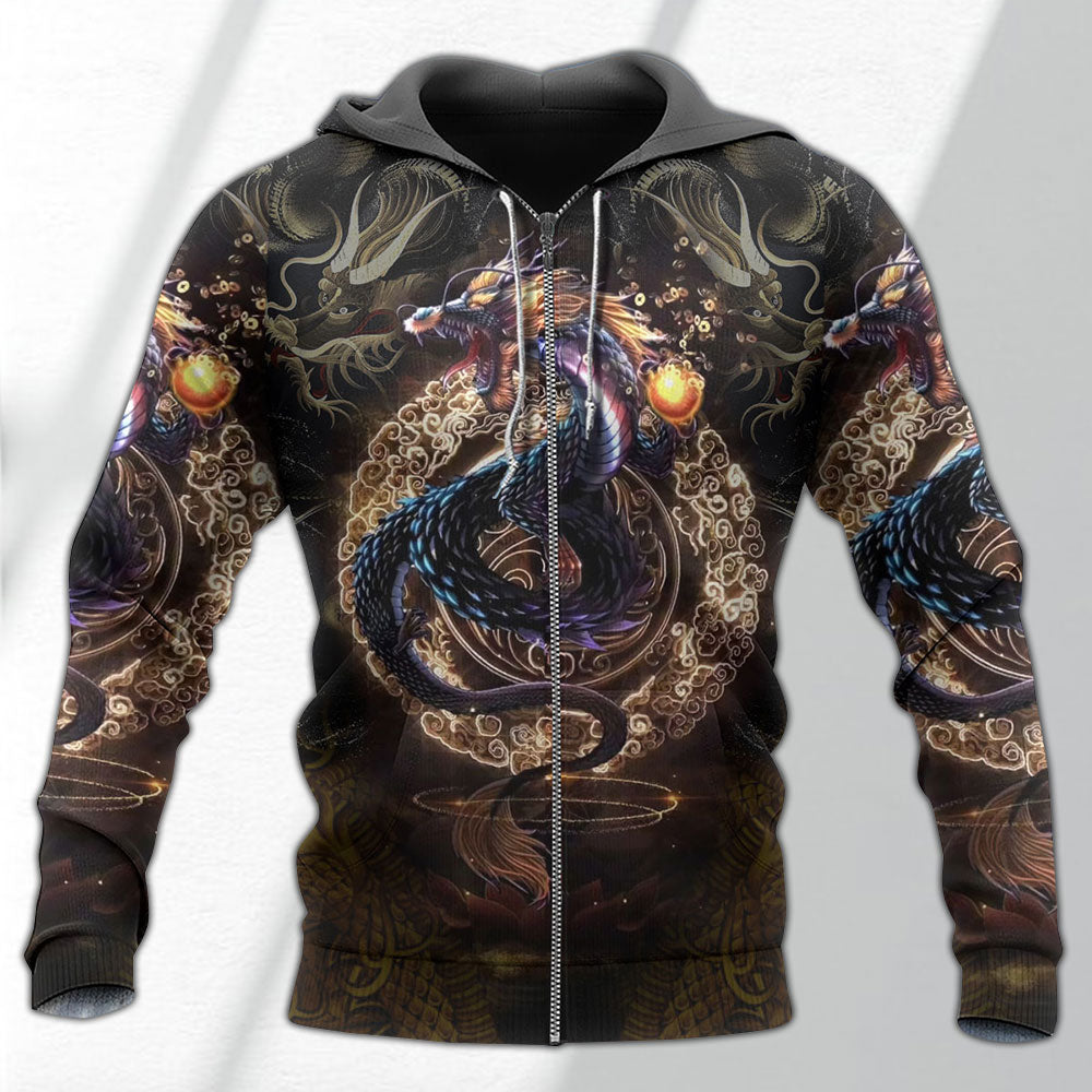 Golden Japanese Dragon Hoodie For Cultural Appreciation Events Casual Wear And Thoughtful Gifting