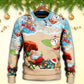 Christmas Santa Beach Holiday Sweater For Festive Parties Family Photos And Comfortable Seasonal Wear