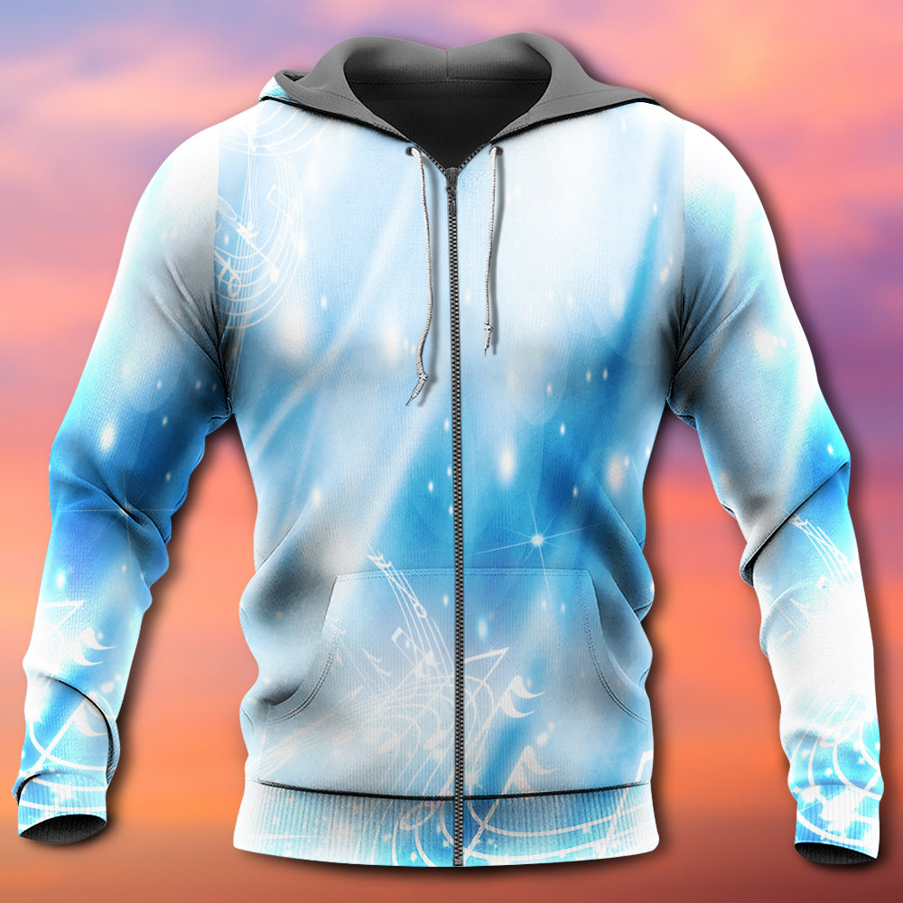 Dark Blue Music Notes Hoodie For Concert Days Travel Adventures And Casual Layering