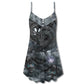 Always Be A Dragon V-Neck Sleeveless Cami Dress For Vacations Parties And Expressive Warm Weather Styling