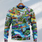 Hippie Colorful Shark Peace Sweater For Festival Adventures Vacations And Relaxed Daily Styling