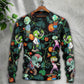 Halloween Tropical Pumpkin Fantasy Sweater For Alternative Outfits Seasonal Events And Everyday Comfort
