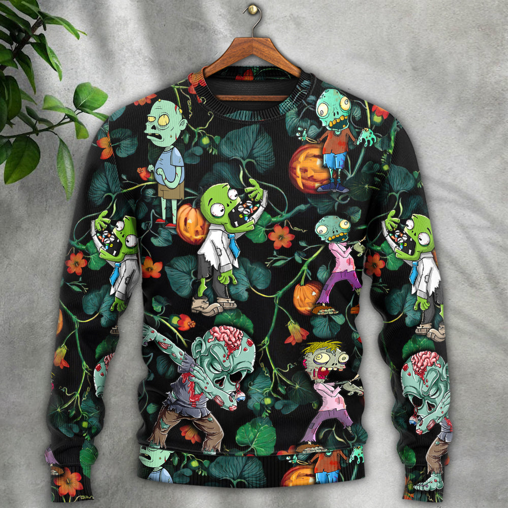 Halloween Tropical Pumpkin Fantasy Sweater For Alternative Outfits Seasonal Events And Everyday Comfort