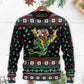 Christmas Santa With Fantasy Dragon Sweater For Festive Parties Family Photos And Comfortable Seasonal Wear