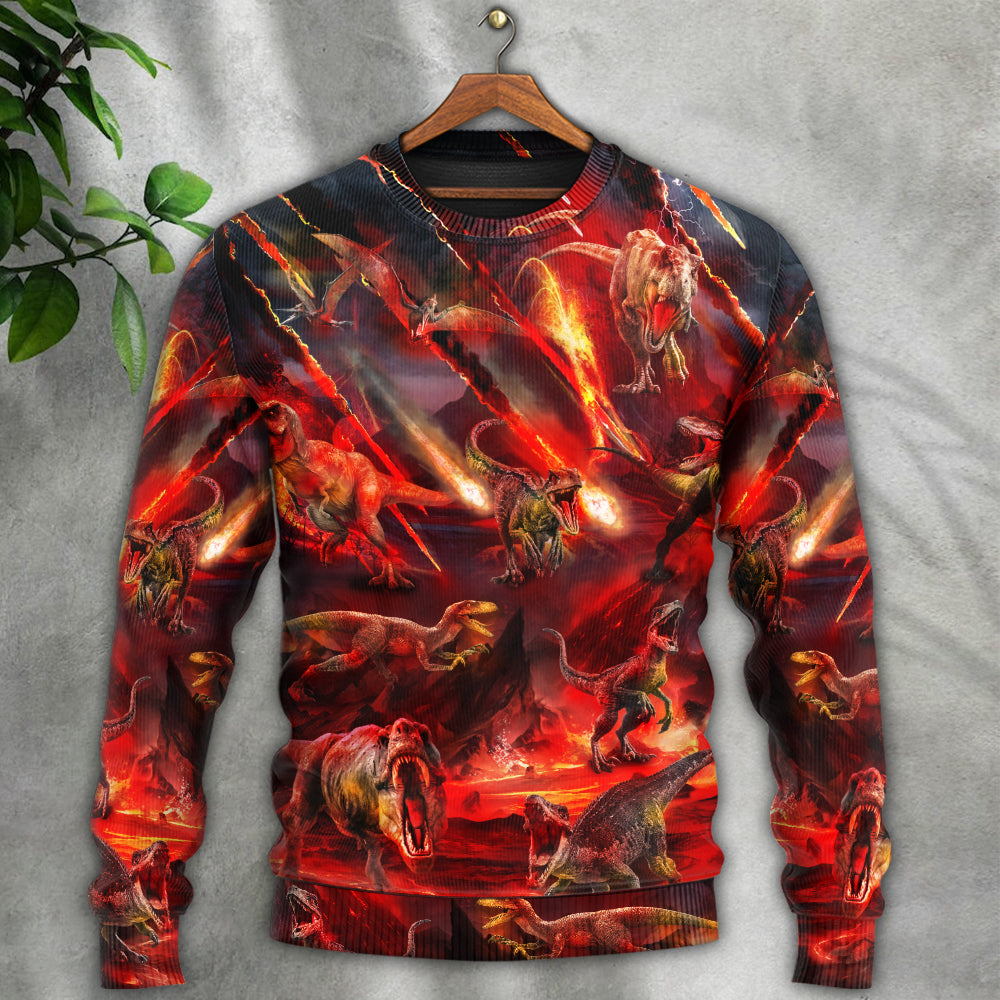 Dinosaur Meteorite Fantasy Sweater For Casual Wear Travel Parties And Comfortable Seasonal Style