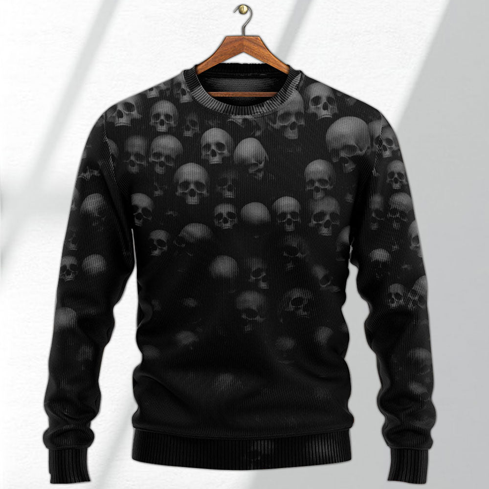Skull Bold Rebel Attitude Sweater For Alternative Fashion Events And Thoughtful Seasonal Gifts