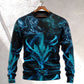 Blue Dragon Lightning Witch Fantasy Sweater For Alternative Fashion Events And Thoughtful Seasonal Gifts
