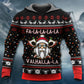 White Red Viking Valhalla Hoodie For Norse Heritage Style Outdoor Events And Comfortable Layering