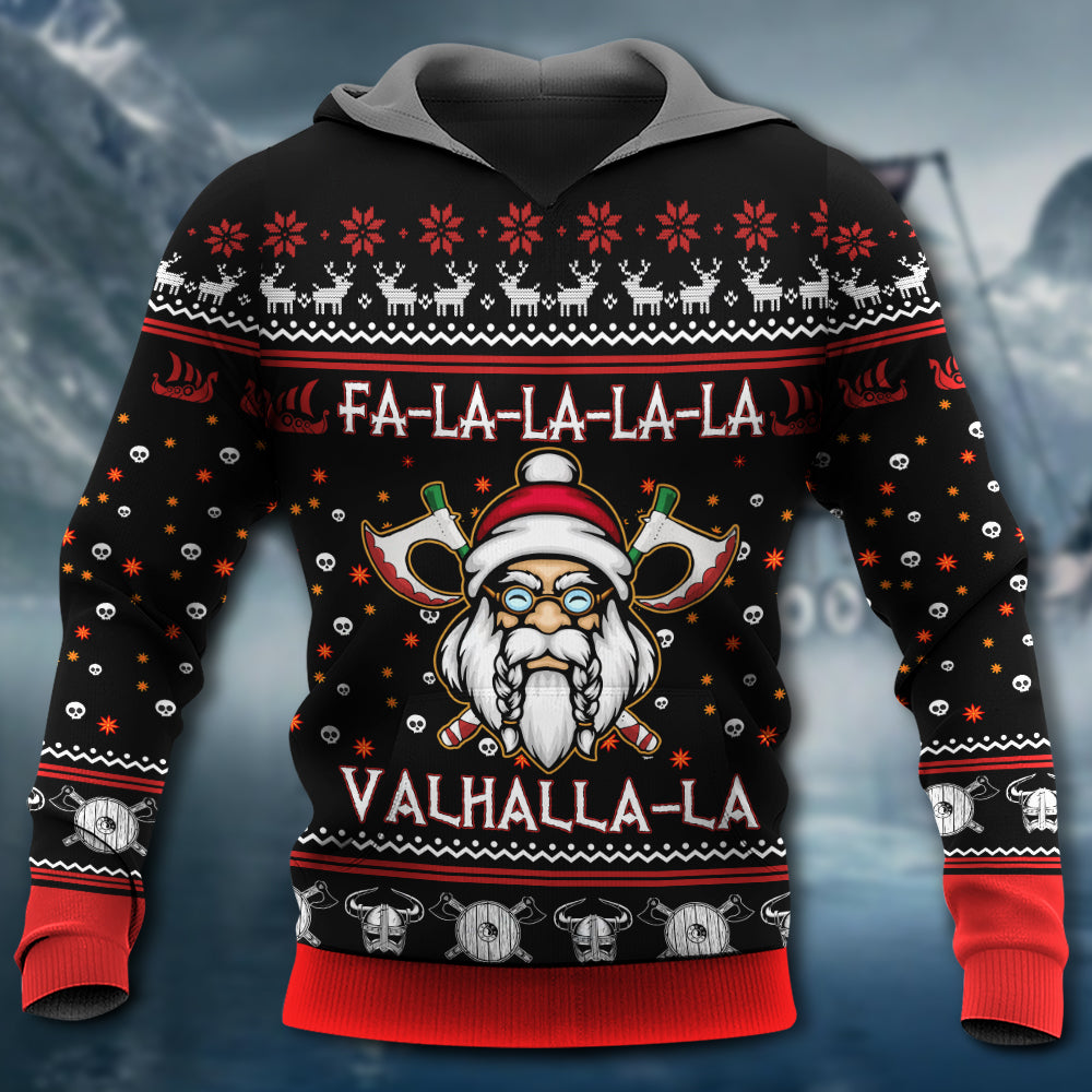 White Red Viking Valhalla Hoodie For Norse Heritage Style Outdoor Events And Comfortable Layering