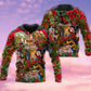 Colorful Santa Cowboy Christmas Hoodie For Winter Adventures Family Gatherings And Festive Everyday Style