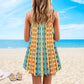 Artistic Native V-Neck Sleeveless Cami Dress For Festivals And Relaxed Warm Weather Style