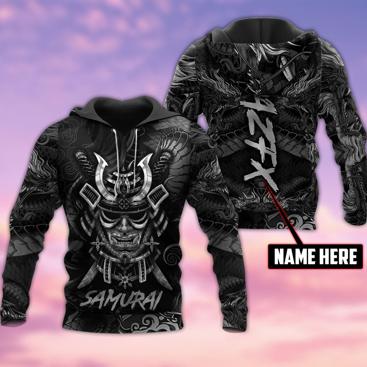Black Samurai Personalized Hoodie For Cultural Themes Casual Travel And Meaningful Gift Giving
