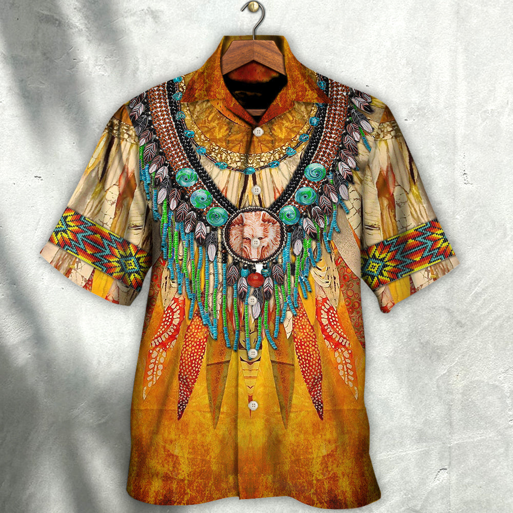 Bohemian Orange Peace Hawaiian Shirt Artwork View For Weekend Travel And Beach Style
