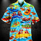 Colorful Sailing Happiness Hawaiian Shirt Pattern Detail For Summer Holidays And Outdoor Fun
