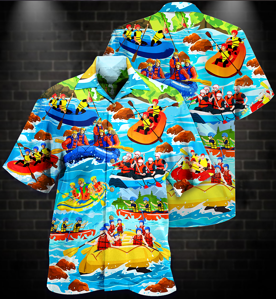 Colorful Sailing Happiness Hawaiian Shirt For Vacation Days And Relaxed Coastal Outings