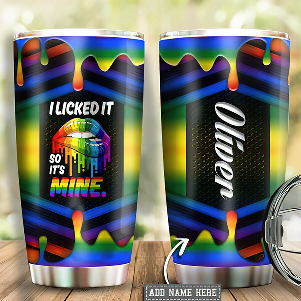 LGBT Pride Lip Love Personalized 20 Oz Tumbler For Coffee Travel And Daily Drinks