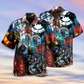 Vintage Clock Hawaiian Shirt With All Over Print For Vacation Parties Beach Outings And Relaxed Daily Wear