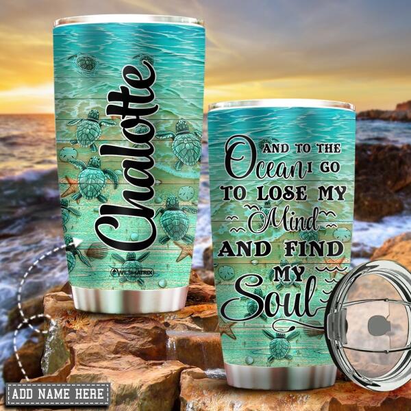 Turtle Ocean Personalized 20 Oz Tumbler For Coffee Travel And Daily Drinks