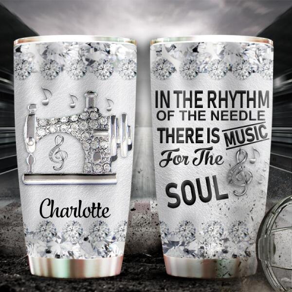 Sewing Love Music Soul Personalized 20 Oz Tumbler For Coffee Travel And Daily Drinks