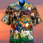 Mountain Goat Hawaiian Shirt With Detailed Graphic For Tropical Parties Vacation Travel And Casual Summer Style