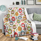 Colorful Easter Egg Pattern Flannel Blanket For Cozy Bedroom Sofa Decor