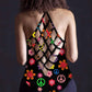 Hippie Soul Color Peaceful Hollow Tank Top For Fitness Training And Travel