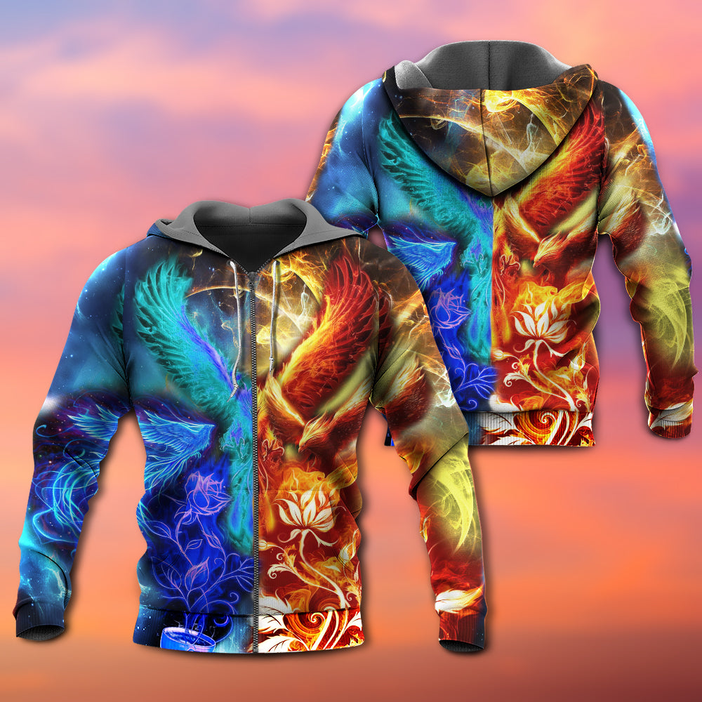 Fantasy Phoenix Opposite Life Hoodie For Fantasy Adventures Weekend Travel And Relaxed Outfits