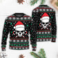 Christmas Skull Santa Hat Candy Sweater For Holiday Travel Winter Outings And Cheerful Gift Giving