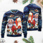 Christmas Santa Claus Snow Scene Sweater For Winter Parties Seasonal Adventures And Relaxed Everyday Styling