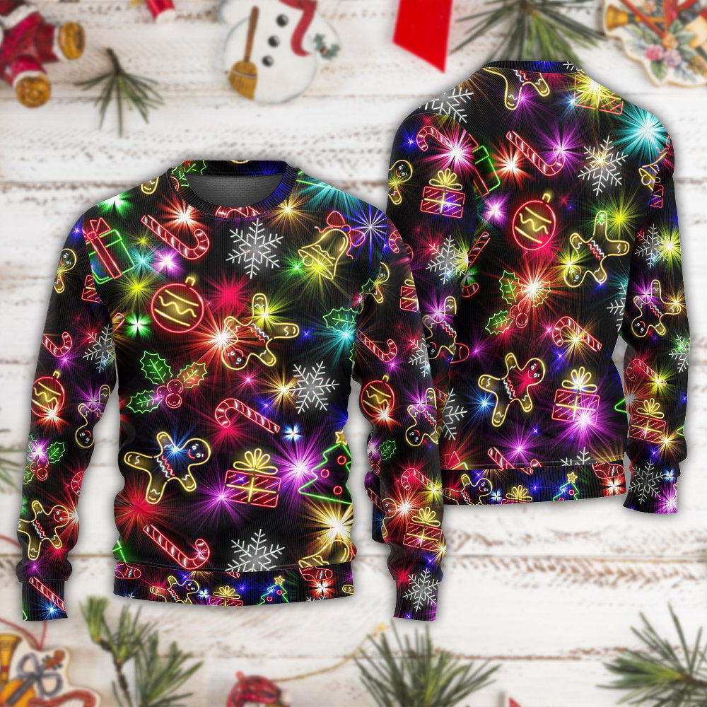 Christmas Tree Gifts Gingerbread Neon Sweater For Winter Parties Seasonal Adventures And Relaxed Everyday Styling