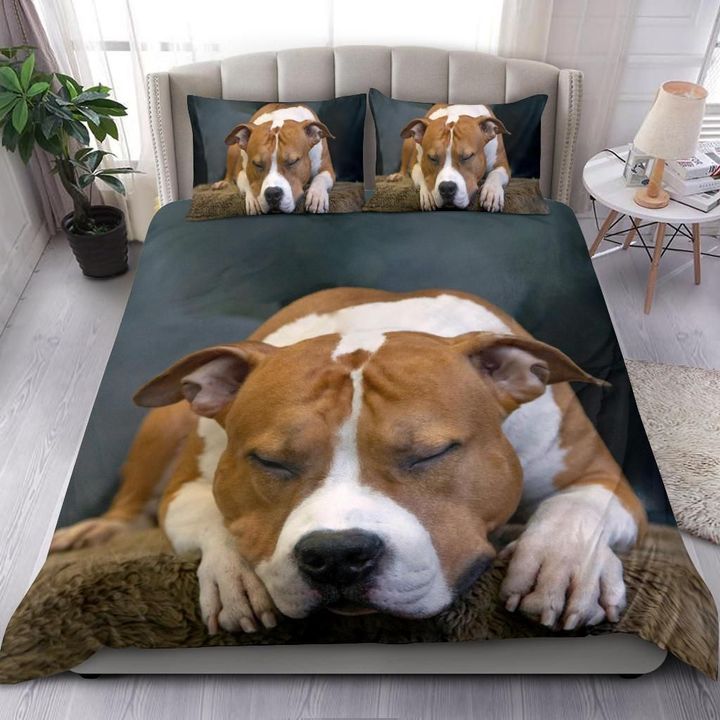 Staffordshire Dog Goodnight Sleeping Bedding Cover For Pet Lover Bedroom Decor