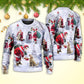 Christmas Santa Chilling With Friends Sweater For Festive Events Weekend Outings And Comfortable Winter Style