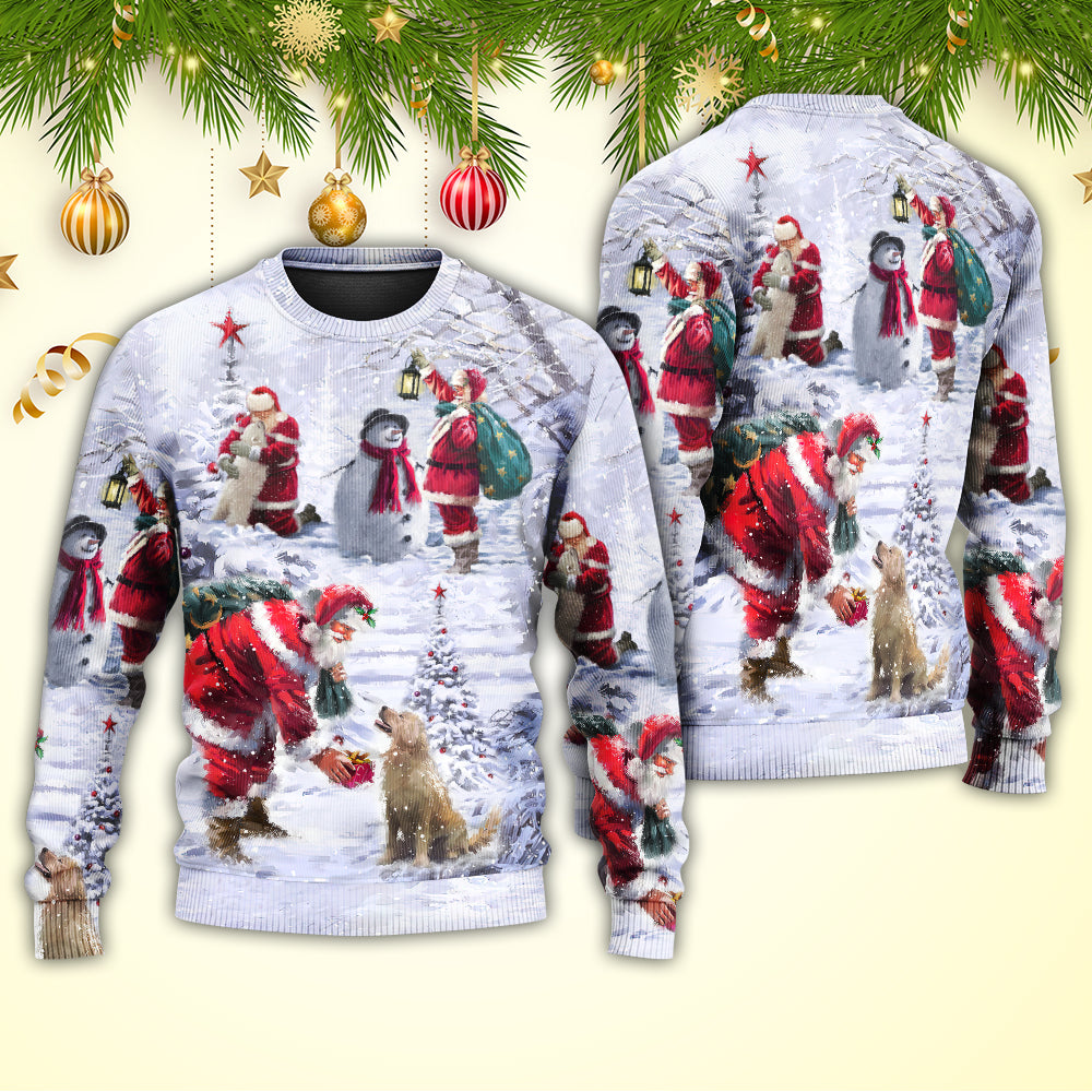 Christmas Santa Chilling With Friends Sweater For Festive Events Weekend Outings And Comfortable Winter Style