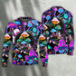Hippie Mushroom Neon Light Colorful Sweater For Festival Adventures Vacations And Relaxed Daily Styling