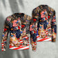 Cat Independence Day Fireworks Sweater For Animal Inspired Style Events And Comfortable Daily Wear