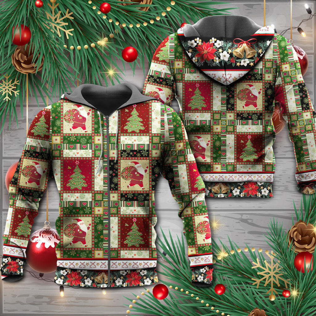 Christmas Santa Fir Tree Hoodie For Seasonal Parties Casual Wear And Thoughtful Holiday Gifts