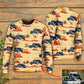 Hot Rod Vintage Cowboy Landscape Sweater For Automotive Fans Travel Events And Relaxed Casual Wear