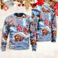 Christmas Santa And Gnome Merry Xmas Sweater For Winter Celebrations Family Events And Relaxed Seasonal Styling