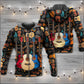 Happy Guitar Lover Music Life Hoodie For Studio Sessions Casual Events And Comfortable Daily Style