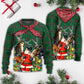 Christmas Santa Cowboy Green Sweater For Winter Celebrations Family Events And Thoughtful Gifting
