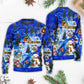 Christmas Snowman Chilling With Friends Sweater For Winter Parties Seasonal Adventures And Relaxed Everyday Styling