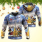 Santa Reindeer Snowman Family Hoodie For Winter Adventures Family Gatherings And Festive Everyday Style