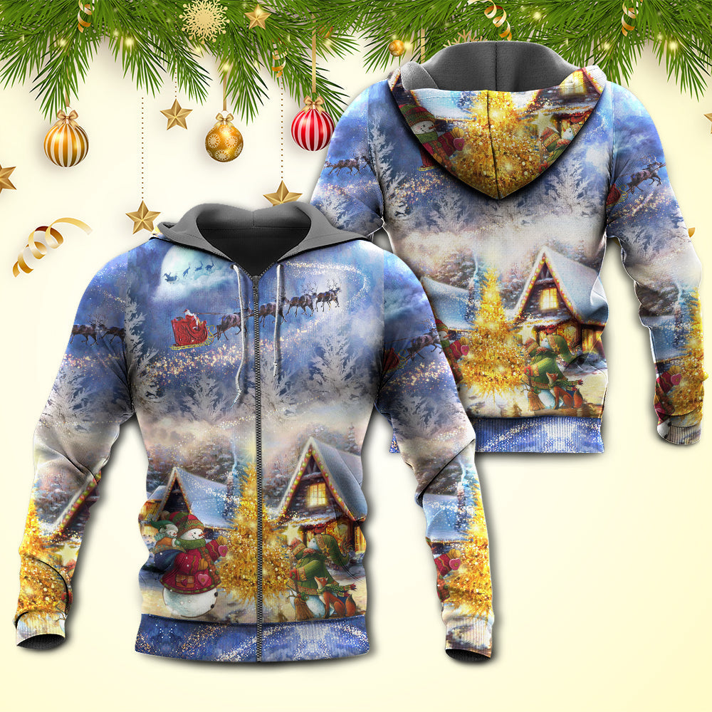 Santa Reindeer Snowman Family Hoodie For Winter Adventures Family Gatherings And Festive Everyday Style