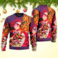Christmas Santa Story Light Sweater For Holiday Parties Family Gatherings And Seasonal Gift Giving