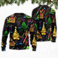 Christmas Rum Neon Sweater For Family Gatherings Winter Travel And Everyday Seasonal Comfort