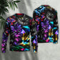 Funny Cat Neon Light Colorful Sweater For Animal Lovers Casual Wear Holidays And Thoughtful Gifting