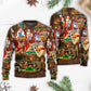 Christmas Poker Night Santa And Friends Sweater For Winter Parties Seasonal Adventures And Relaxed Everyday Styling
