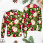 Christmas Fir Tree And Poinsettia Flowers Sweater For Festive Events Weekend Outings And Comfortable Winter Style