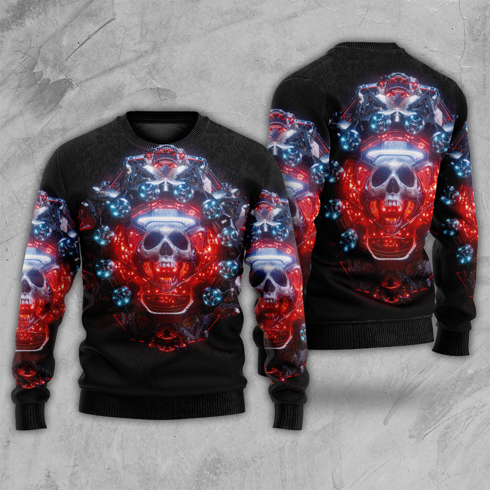 Skull Electric Dream Fantasy Sweater For Bold Streetwear Travel And Relaxed Everyday Styling
