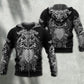 Viking Warrior Blood Pattern Hoodie For Norse Inspired Streetwear Outdoor Travel And Bold Everyday Style